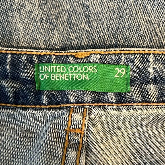 United Colors of Benetton Light Wash Distressed High Low Hem‎ Jeans Size 29 - Picture 13 of 15